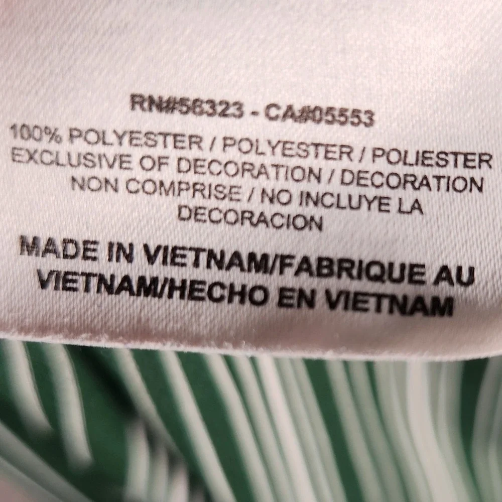 Nike Golf Polo Shirt‎ Mens Medium Green Excellent Striped Dri-FIT 465806-330